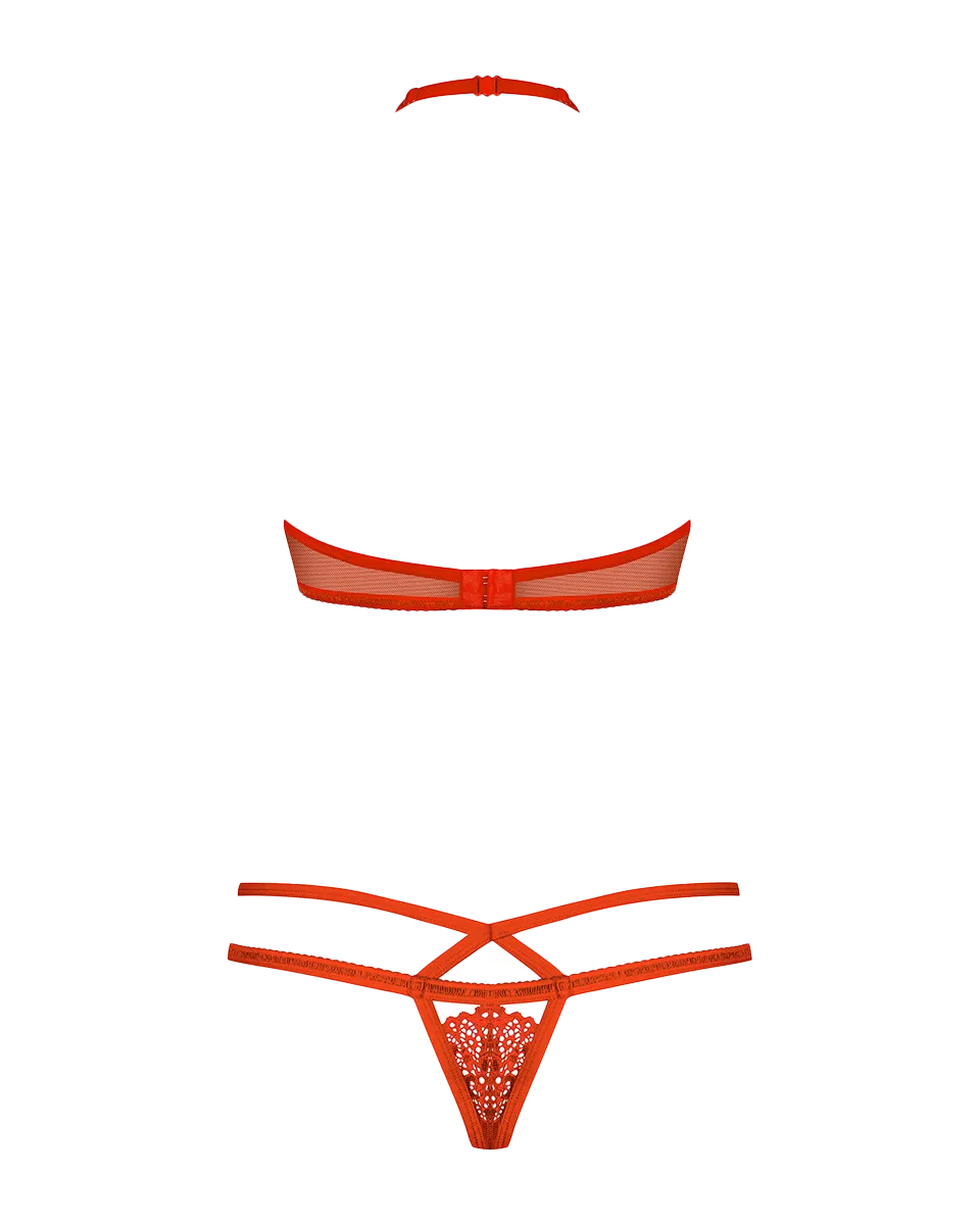 SOUTIEN-GORGE & STRING ROUGE SEXY