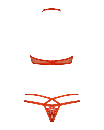 SOUTIEN-GORGE & STRING ROUGE SEXY