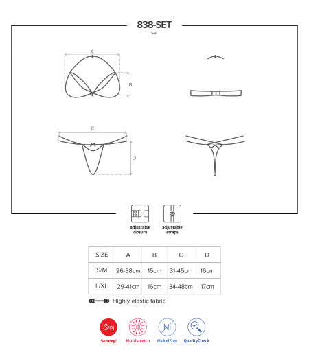 Guide de taille de l'ensemble