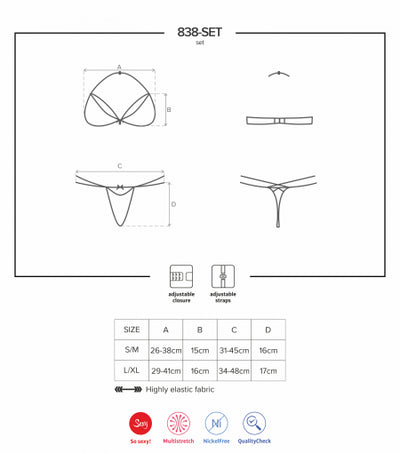 Guide de taille de l'ensemble